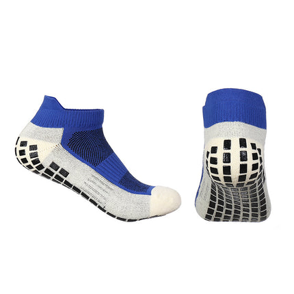 Non-slip Dot Rubber Short Athletic Socks - Men's Women's Soccer Blue Ball Yoga Gym Training Socks