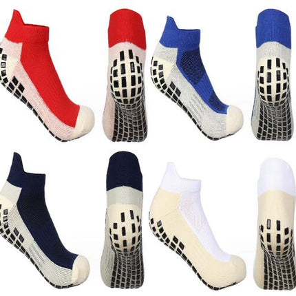 Non-slip Dot Rubber Short Athletic Socks - Men's Women's Soccer Blue Ball Yoga Gym Training Socks