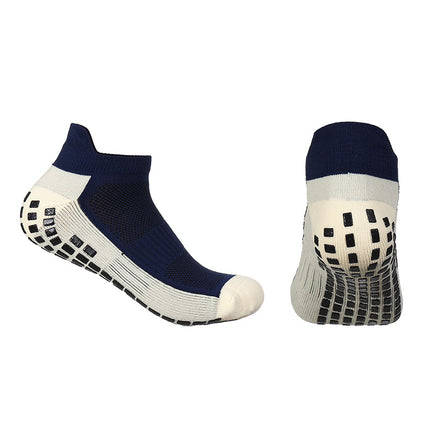 Non-slip Dot Rubber Short Athletic Socks - Men's Women's Soccer Blue Ball Yoga Gym Training Socks