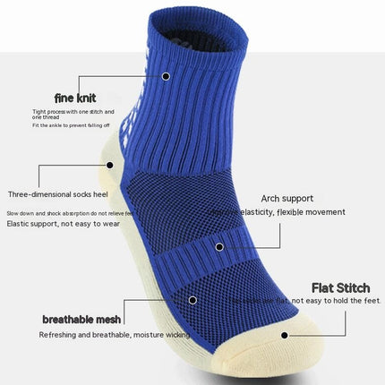 Non-slip Dotted Sports Socks - Men's Women's Grip Soccer Blue Ball Yoga Gym Non-Slip Training Socks