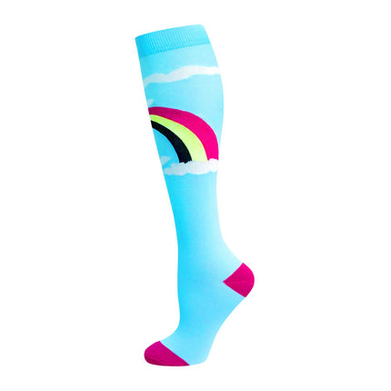 Compression Socks for Men & Women Non-Slip Long Tube Ideal for Running,Nursing,Circulation