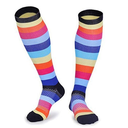 Compression Socks for Men & Women Non-Slip Long Tube Ideal for Running,Nursing,Circulation