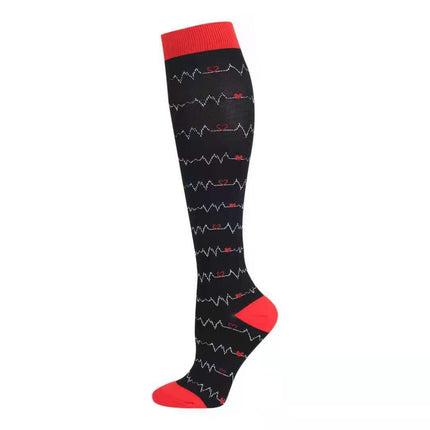 Compression Socks for Men & Women Non-Slip Long Tube Ideal for Running,Nursing,Circulation