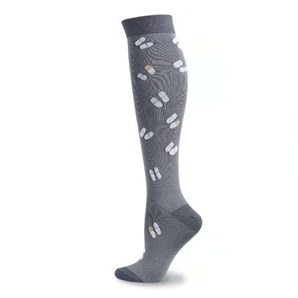 Compression Socks for Men & Women Non-Slip Long Tube Ideal for Running,Nursing,Circulation  1