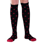 Black background rose red dots