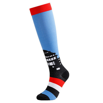 Compression Socks for Men & Women Non-Slip Long Tube Ideal for Running,Nursing,Circulation