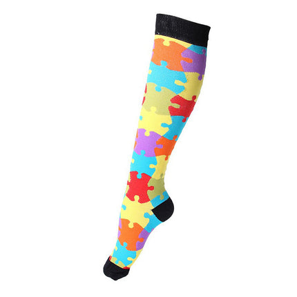 Compression Socks for Men & Women Non-Slip Long Tube Ideal for Running,Nursing,Circulation  3