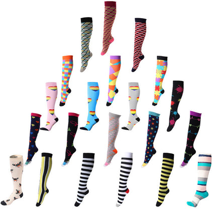 Compression Socks for Men & Women Non-Slip Long Tube Ideal for Running,Nursing,Circulation