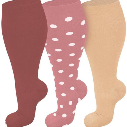 Plus Size Compression Socks for Women Stockings Wide Calf Cute Compression Knee High Support Socks