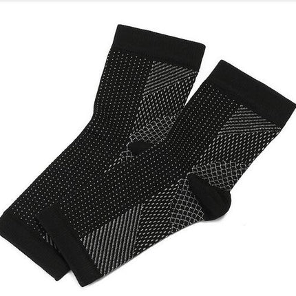 Half Mesh Open Toe Sports Ankle Socks Sleeves - Best Ankle Compression Sleeves, Daily Protectors-A