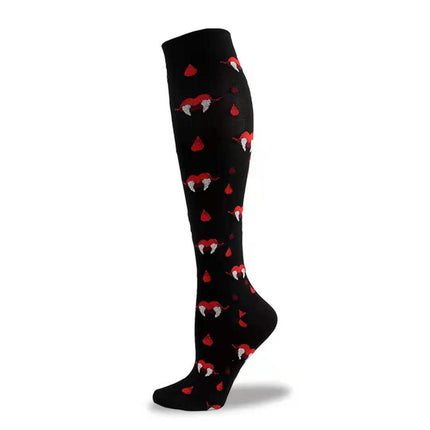 Men's and Women's Patterned Halloween Spooky Sports Muscle Socks Support Blood Circulation