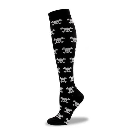 Men's and Women's Patterned Halloween Spooky Sports Muscle Socks Support Blood Circulation