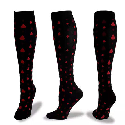 Men's and Women's Patterned Halloween Spooky Sports Muscle Socks Support Blood Circulation