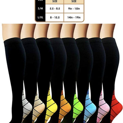 Men's and Women's Compression Socks Gradient Compression Sports Socks Running Care Shin Sprains