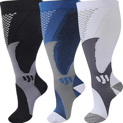 Plus Size Compression Socks Fatty Magic Compression Socks Men's and Women's Cycling Fitness Socks