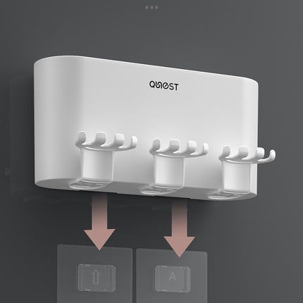 Toothbrush Holder Wall Mounted,  Large Capacity Tray Storage Rack Brush Slots Cosmetic Drawer