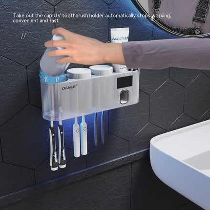 Smart Toothbrush Sterilizer Wall Mounted Toothbrush Cup Shelving Stable Perforation-Free