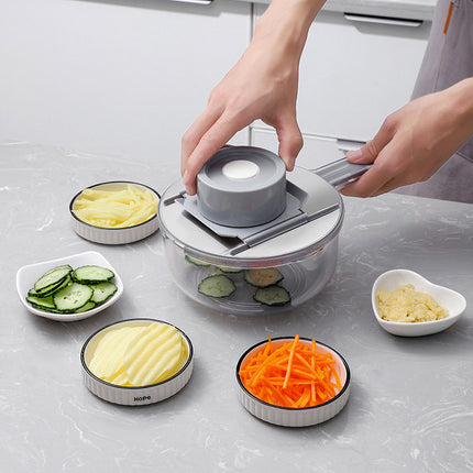 Vegetable Cutter,Food Slicer Assistant Tool With Container Chopper Vegetable Cutter