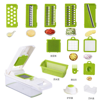 Vegetable Multi-function Chopper 13 in 1 Food Chopper Slicer Vegetable Cutter with Container