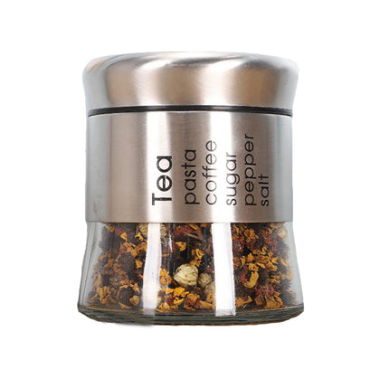 Stainless Steel Nested Canister Storage with Glass Window Airtight Lid Coffee Tea Storage Jars