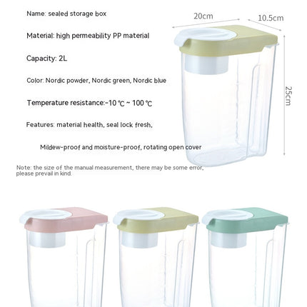 Kitchen Storage Container with Measuring Great for Cereal, Rice and More