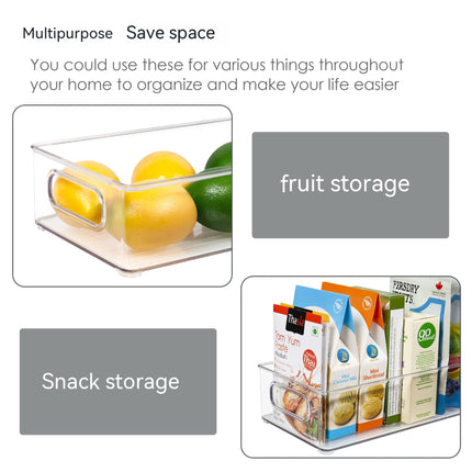 Stackable Refrigerator Organizer Bins Pull Out Drawers with Handles food Saver Set