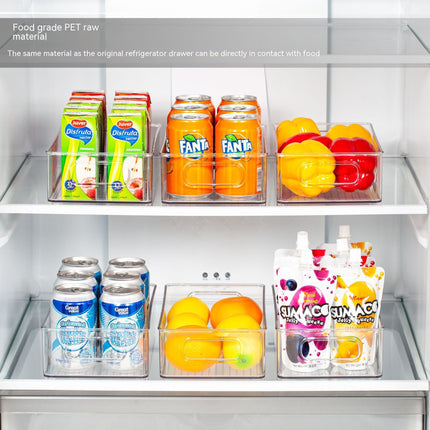 Stackable Refrigerator Organizer Bins Pull Out Drawers with Handles food Saver Set