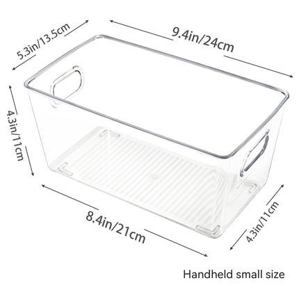 Stackable Refrigerator Organizer Bins Pull Out Drawers with Handles food Saver