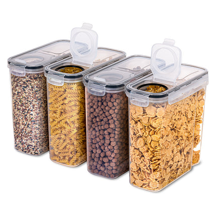 Airtight Food Storage Containers with Lids, Plastic Canister Set for Organization and Storage