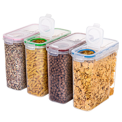 Airtight Food Storage Containers with Lids, Plastic Canister Set for Organization and Storage