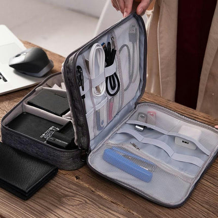 Multifunctional Large Storage Case Electronics Organizer Travel Cable Organizer Bag