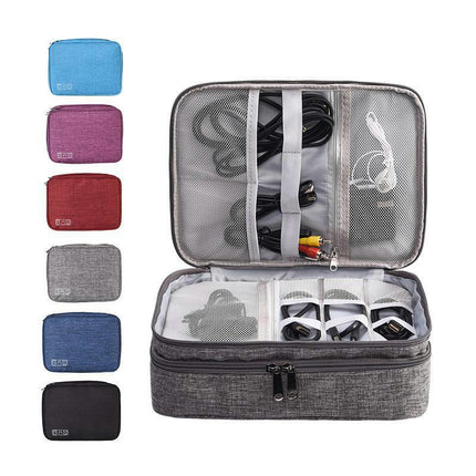 Multifunctional Large Storage Case Electronics Organizer Travel Cable Organizer Bag