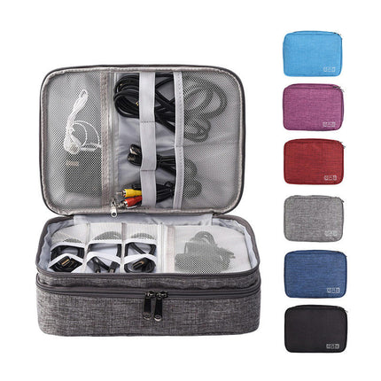 Cable Organizer Bag Water Resistant Travel Case Large Capacity Cable Storage Bag