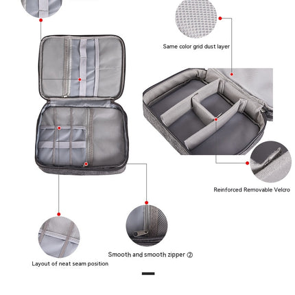 Cable Organizer Bag Water Resistant Travel Case Large Capacity Cable Storage Bag