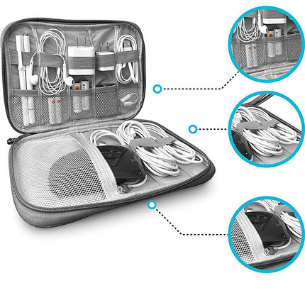 Travel Electronics Organizer Portable Cable Organizer Bag for Storage Electronic Accessories Case