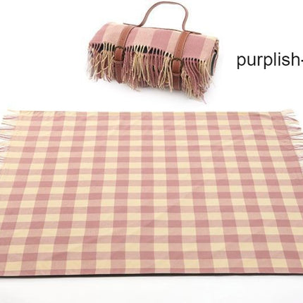 Large Plaid Picnic Blanket - Waterproof Outdoor Camping Mat Portable Beach Mat