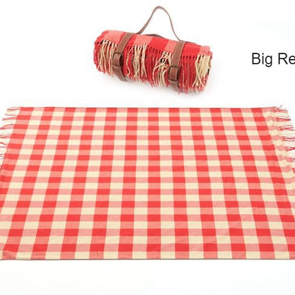 Large Plaid Picnic Blanket - Waterproof Outdoor Camping Mat Portable Beach Mat