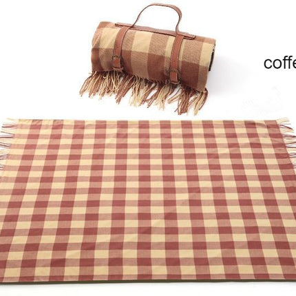 Large Plaid Picnic Blanket - Waterproof Outdoor Camping Mat Portable Beach Mat