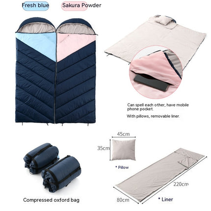 Outdoors Cotton Sleeping Bag for Camping Backpacking,Warm and Comfortable Envelope Sleeping Bags