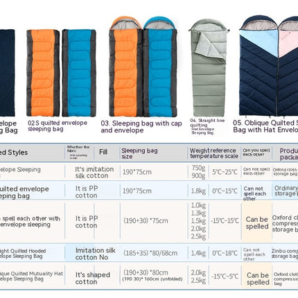 Outdoors Cotton Sleeping Bag for Camping Backpacking,Warm and Comfortable Envelope Sleeping Bags