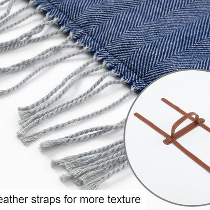 Waterproof and Moisture Resistant Beach Mat with Tassel Leather Straps