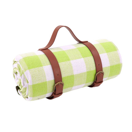 Large Picnic Mat with Leather Straps Outdoor Camping Picnic Moisture-proof Mat