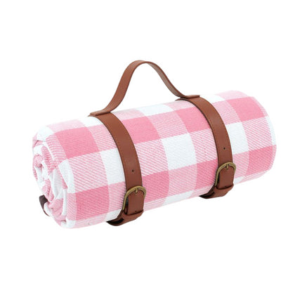 Large Picnic Mat with Leather Straps Outdoor Camping Picnic Moisture-proof Mat