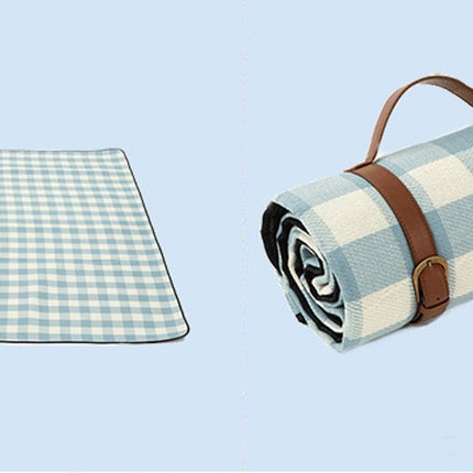 Large Picnic Mat with Leather Straps Outdoor Camping Picnic Moisture-proof Mat