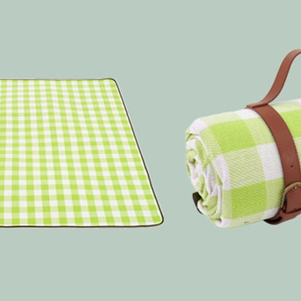 Large Picnic Mat with Leather Straps Outdoor Camping Picnic Moisture-proof Mat