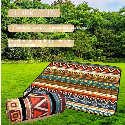 Extra Large Picnic Blanket Waterproof Camping Mat Rug national style Outdoor Mat 1