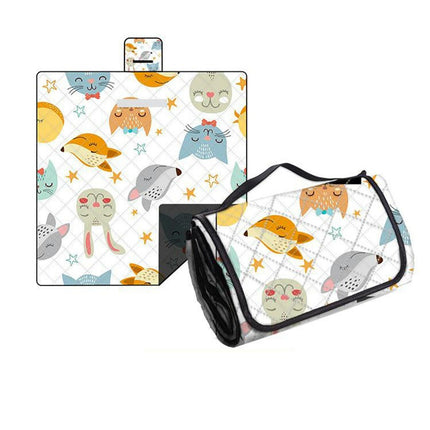 Portable Picnic Mat Cartoon Cute Animal Picnic Mat for Travel Camping Hiking Model A