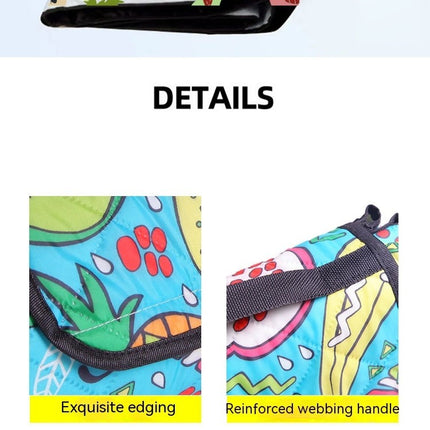 Portable Picnic Mat Cartoon Cute Animal Picnic Mat for Travel Camping Hiking Model A