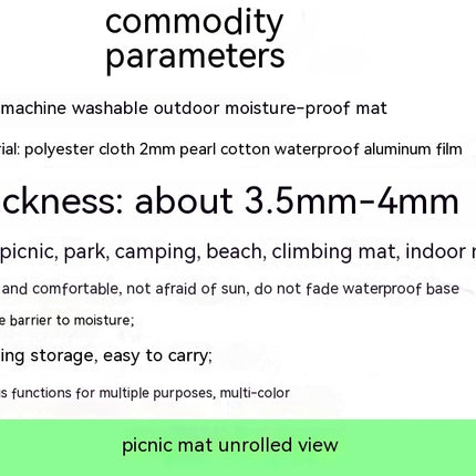 Large Waterproof Picnic Blanket Ethnic Style Moisture-proof Camping Mat