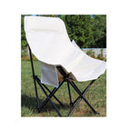 White High back moon chair